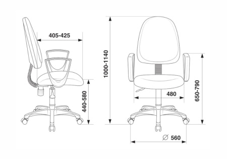 Компьютерное кресло Бюрократ CH-1300N черное