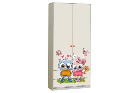 Шкаф 2-х створчатый "Совушки" с 2-мя ящиками