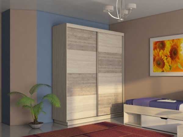 Шкаф-Купе Гринвуд Дуб Сонома (Ш-1200/1400/1600/2000 мм x В-2196 x Г-586 мм)