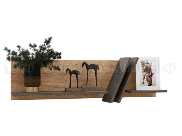 Полка Портофино  Дуб Крафт/Бетон (Ш-1200 мм x В-350 мм x Г-200 мм)/Разные Цвета