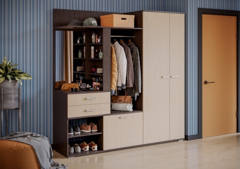 Прихожая Вавилон-7/Разные Цвета (2,0х2,02х0,52)