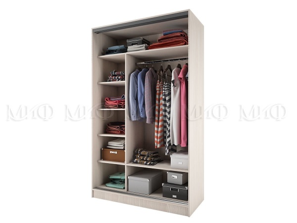 Шкаф-Купе Тринити-1 (Ш-1350 мм x В-2244 мм x Г-600 мм)/Разные Цвета