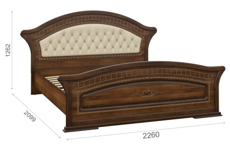 Спальный Гарнитур Диана Орех Экко/Патина Золото